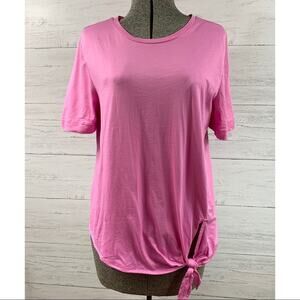 Banana Republic Pink Tie Front Tee, Medium